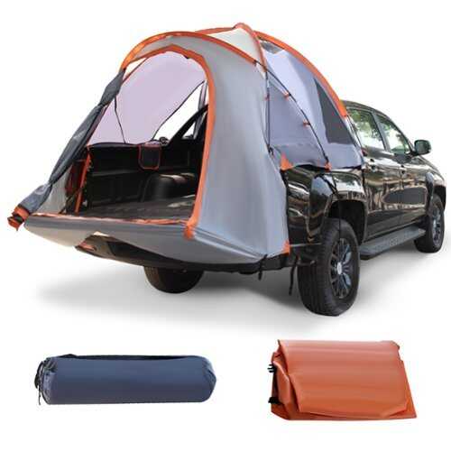 Rent to own Costway 6.4' -6.7'  Full Size Regular Bed Truck Tent Pickup Carry Bag Outdoor Travel - Orange + Silver