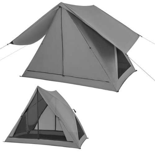 Rent to own Costway Pop-up Camping Tent for 2-3 People with Carry Bag & Rainfly for Backpacking Hiking - Grey