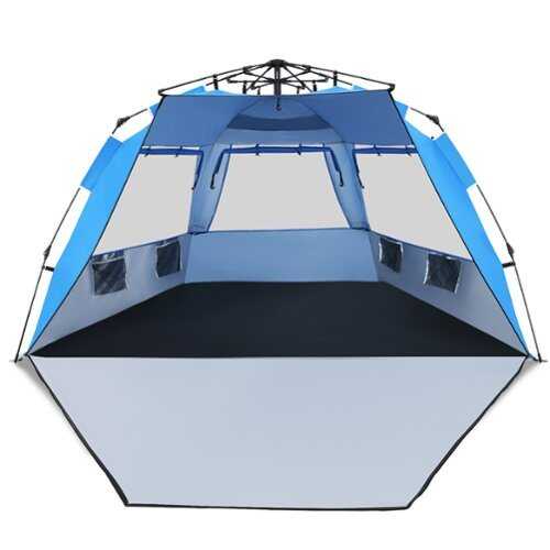 Rent to own Costway 3-4 Person Easy Pop Up Beach Tent UPF 50Plus Portable Sun Shelter Blue - Blue