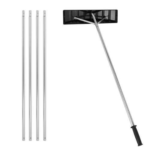 Rent to own Costway 20 FT Aluminum Snow Roof Rake Adjustable Sectional Snow Removal Tool - Black + Gray