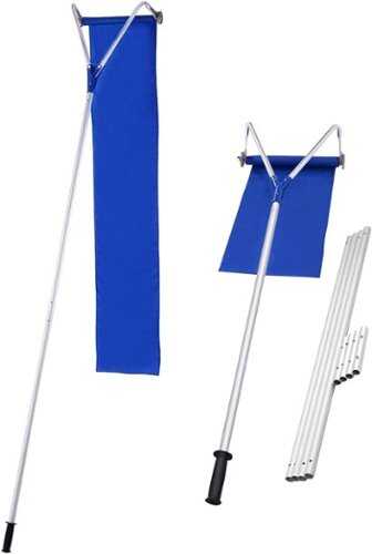 Rent to own Costway Lightweight Roof Rake Snow Removal Tool 20FT Adjustable Telescoping Handle - Blue