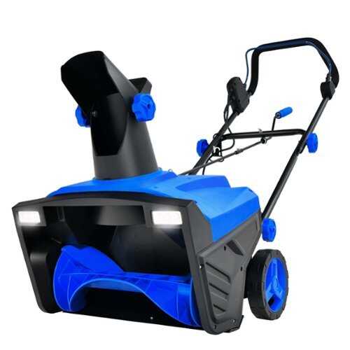 Rent to own Costway 20" Electric Snow Thrower 120V 15Amp Snow Blower w/180° Rotatable Chute 2 Lights - Blue