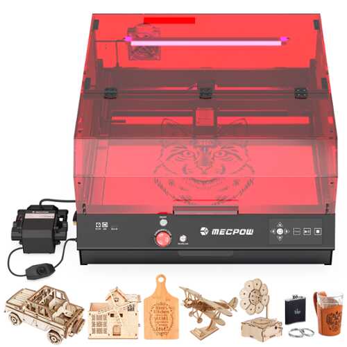 Rent to own Mecpow - 22W Large Laser Engraver with Air Assist & 410x400mm Working Area, 22000mm/min, 0.08*0.1mm Laser Spot, High Accuracy - X4 Pro - 22W