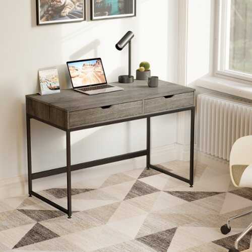 Rent to own Bestier - Modern Study Writing Desk - 43" Wide - Gray