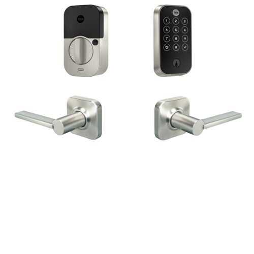 Rent to own Yale - Assure Lock 2 Touch with Wi-Fi and Valdosta Lever - Satin Nickel