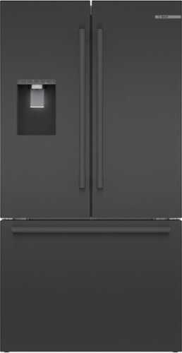 Rent to own Bosch - 500 Series 21 Cu. Ft. Bottom-Freezer French Door Counter-Depth Refrigerator with External Water and Ice - Black Stainless Steel
