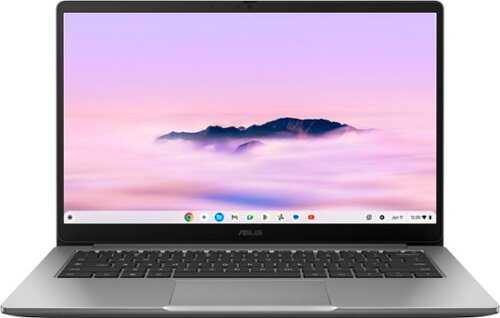 Rent to own ASUS - CX14 14" FHD Chromebook Plus Laptop with Google AI - Intel Core 3 - 8GB Memory - 128GB eMMC - Misty Grey