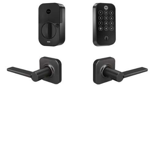 Rent to own Yale - Assure Lock 2 Touch with Wi-Fi and Valdosta Lever - Black Suede