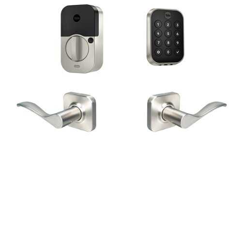 Rent to own Yale - Assure Lock 2 Touch Key-Free Keypad with Wi-Fi and Norwood Lever - Satin Nickel