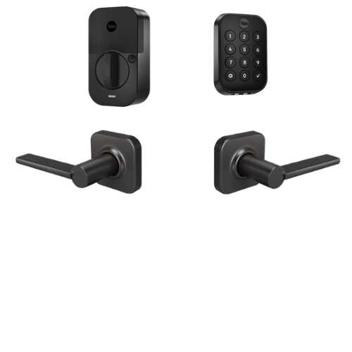 Rent to own Yale - Assure Lock 2 Touch Key-Free Keypad with Wi-Fi and Valdosta Lever - Black Suede