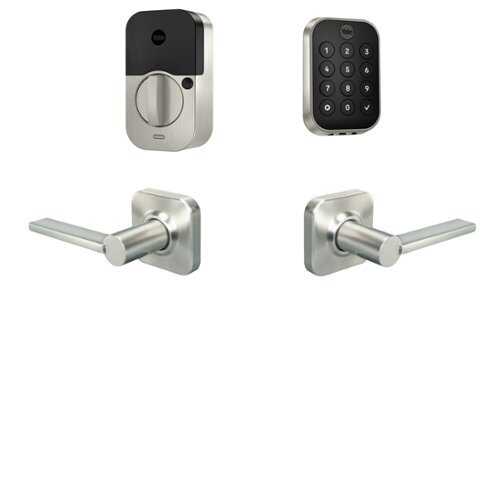 Rent to own Yale - Assure Lock 2 Touch Key-Free Keypad with Wi-Fi and Valdosta Lever - Satin Nickel