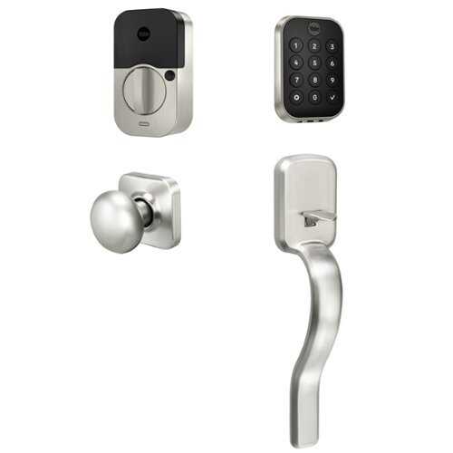 Rent to own Yale - Assure Lock 2 Touch Key-Free Keypad with Wi-Fi and Ridgefield Handleset - Satin Nickel