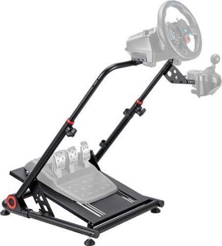Rent to own ACGAM - Folding Racing Steering Wheel Stand, Gear Shifter Mount for Logitech G25 G27 G29 G920 G923/Thrustmaster T500RS TX F458 - Black