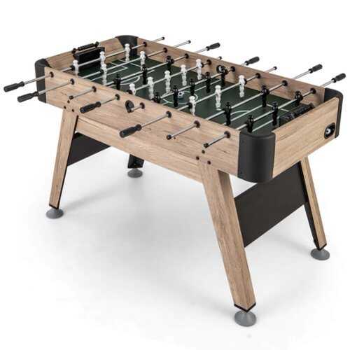 Rent to own Costway 54" Foosball Table with 2 Balls & 26 Players 2 Bead Style Scorers for Game Rooms - Natural