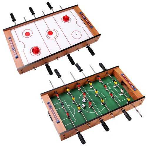 Rent to own Costway 2 In 1 Table Game Air Hockey Foosball Table Christmas Gift For Kids Indoor Outdoor - Multi-Color