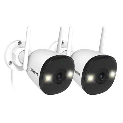 Rent to own Defender - AI POWERED 4K Guard Pro Wi-Fi 6 Plug-in Power Security Camera - 2 pack - white