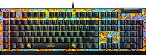 Rent to own Razer - BlackWidow V4 X Full Size Wired Mechanical Green Clicky Switch Gaming Keyboard with Chroma RGB Backlighting - Pokémon Edition
