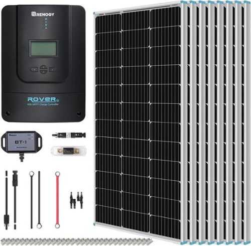 Rent to own Renogy 800 Watt Monocrystalline Solar Kit w/ 6 Pcs 100W Solar Panel and 60A MPPT Charge Controller - Black