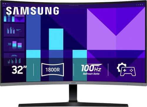 Rent to own Samsung - 32" S39GD Series Curved FHD 100Hz Monitor with Built-in Speakers (HDMI, D-Sub) - Black