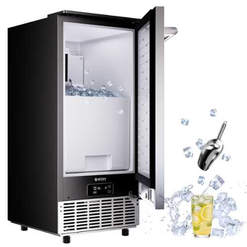 Rent to own ecozy 15" Under Counter Ice Maker Machine, Built in Freestanding Ice Maker, 80 Lbs/Day, 24 Lbs Storage