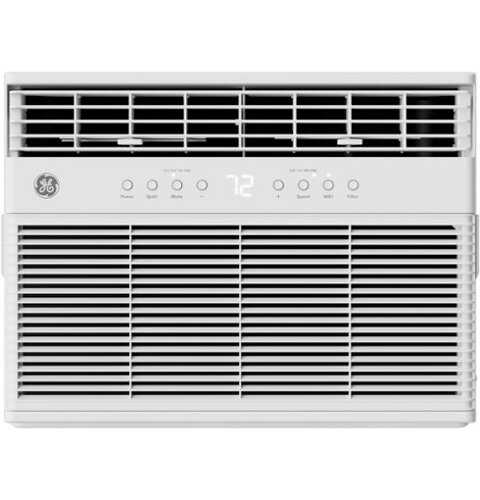 Rent to own GE - 550 Sq. Ft. 11,000 BTU Smart Window Air Conditioner 11,100 BTU Heater - White