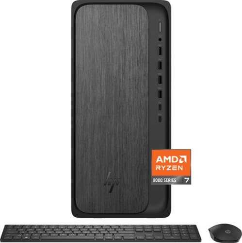 Rent to own HP - OmniDesk Desktop - AMD Ryzen 7 - 16GB DDR5 Memory - NVIDIA GeForce RTX 3050 - 1TB SSD - Gray Wood