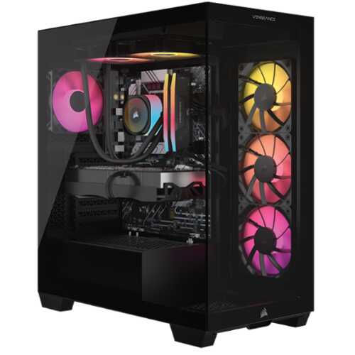 Rent to own CORSAIR - VENGEANCE i7600 Gaming Desktop – Intel Core Ultra 7 265KF - 32GB RGB DDR5 Memory-NVIDIA GeForce RTX 4080 SUPER-2TB SSD - Black