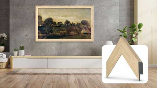 Rent to own Deco TV Frames - 65" Slim Bezel for Samsung The Frame TV - Museum Maple