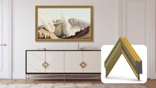 Rent to own Deco TV Frames - 65" Slim Bezel for Samsung The Frame TV - Empire Gold