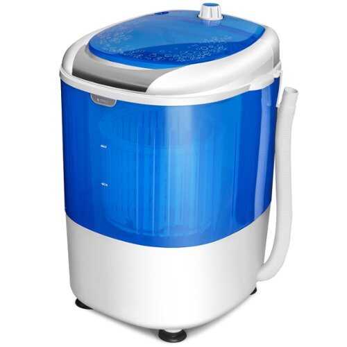 Rent to own Costway - 5.5 lb. Portable Mini Compact Washing Machine Electric Laundry Spin Washer Dryer - Blue and White