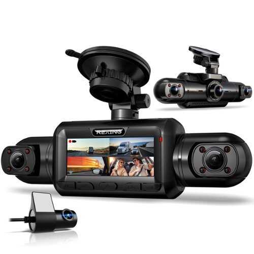 Rent to own Rexing - Rexing2K Front + 1080p*3 4CH Dash Cam, WiFi, GPS, Loop Recording, Parking Mode, G-Sensor - Black