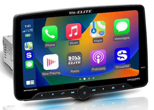 Rent to own BOSS Audio - BOSS Elite Single-DIN Car Stereo Wireless Apple CarPlay Android Auto, 10.1-Inch Floating Touchscreen, Sirius XM-Ready - Black