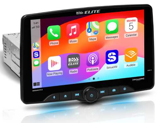 Rent to own BOSS Audio - BOSS Elite Single-DIN Car Stereo Apple CarPlay Android Auto, 9-Inch Floating Touchscreen, Sirius XM-Ready, Bluetooth - Black