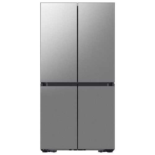 Rent to own Samsung - Bespoke 22 cu. ft. Counter Depth 4-Door French Door Refrigerator with Zero Clearance Fit & Dual Auto Ice Maker - White