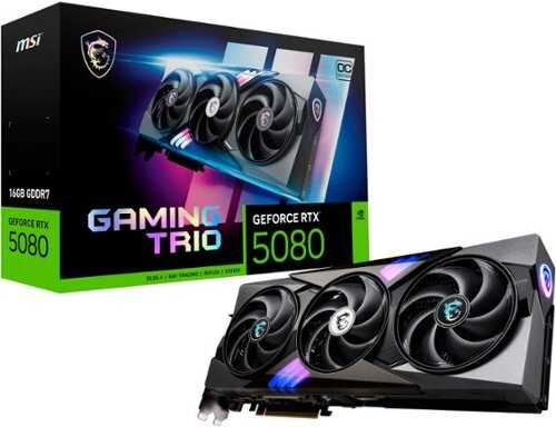 Rent to own MSI - NVIDIA GeForce RTX 5080 16G GAMING TRIO OC 16GB GDDR7 PCI Express Gen 5 Graphics Card - Black