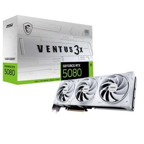Rent to own MSI - NVIDIA GeForce GeForce RTX 5080 16G VENTUS 3X OC 16GB GDDR7 PCI Express Gen 5 Graphics Card - WHITE