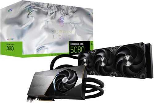 Rent to own MSI - NVIDIA GeForce RTX 5080 16G SUPRIM LIQUID SOC 16GB GDDR7 PCI Express Gen 5 Graphics Card - Black