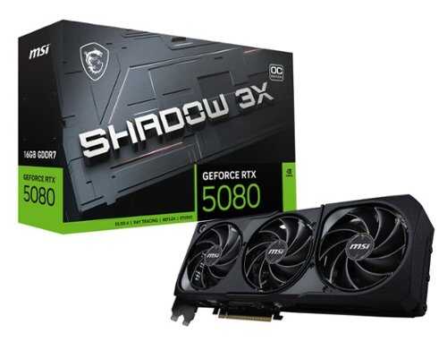 Rent to own MSI - NVIDIA GeForce GeForce RTX 5080 16G SHADOW 3X OC 16GB GDDR7 PCI Express Gen 5 Graphics Card - Black