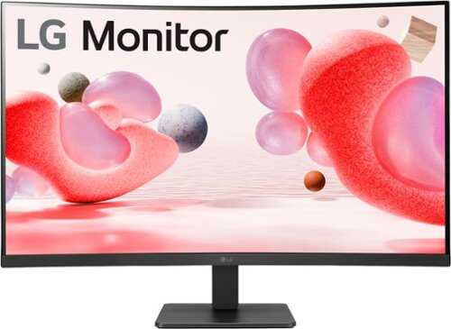 Rent to own LG - 32" VA Curved FHD 100Hz AMD FreeSync Monitor (HDMI) - Black