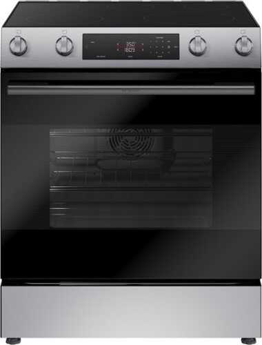 Rent to own Bosch - 100 Series 5.8 Cu. Ft. Slide-In Electric Convection Range with Steam-Assist - Stainless Steel