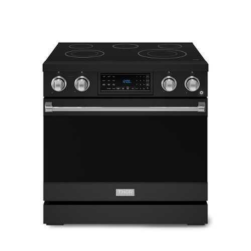 Rent to own Thor Kitchen - Gordon Ramsay Series 6 Cu. Ft Freestanding Electric Range - Matte Black with Stainless Steel Hardware - Matte Black