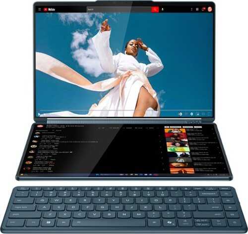 Rent to own Lenovo - Yoga Book 9i 2-in-1 14" 2.8K Dual Screen OLED Touchscreen Laptop - Intel Core Ultra 7 Processor - 16GB RAM - 1TB SSD - Tidal Teal
