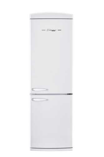 Rent to own Unique Appliances - Classic Retro 23.8 in 11.7 cu. ft. Frost Free Retro Bottom Freezer Refrigerator ENERGY STAR - Marshmallow White