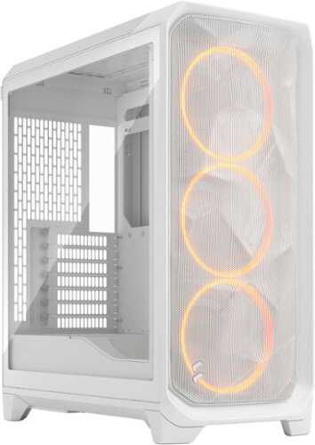 Rent to own Fractal Design - Meshify 3 RGB ATX mATX White Chassis with Clear TG Side Panel Mid-Tower PC Case - White