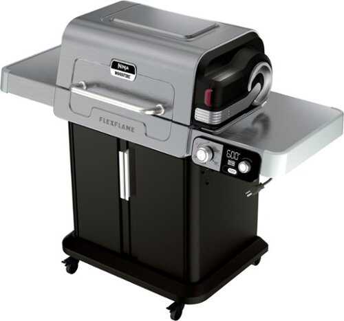 Rent to own Ninja - FlexFlame Electric & Propane Grill, 5-in-1 Outdoor Cooking System - Stainless Steel