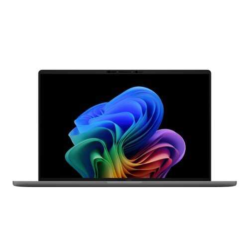 Rent to own ASUS - Zenbook A14 14" OLED Laptop - Qualcomm Snapdragon X with 32GB Memory - 1TB SSD - Iceland Gray