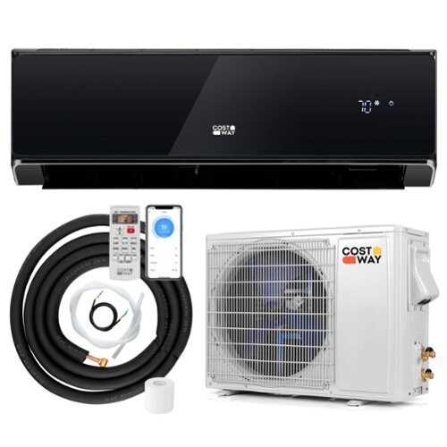 Rent to own Costway 18000BTU Wifi Enabled Mini Split Air Conditioner & Heater with Heat Pump Black - Black + White