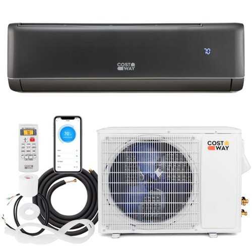 Rent to own Costway 24000 BTU Wifi Enabled Mini Split Air Conditioner & Heater with Heat Pump - Black + White