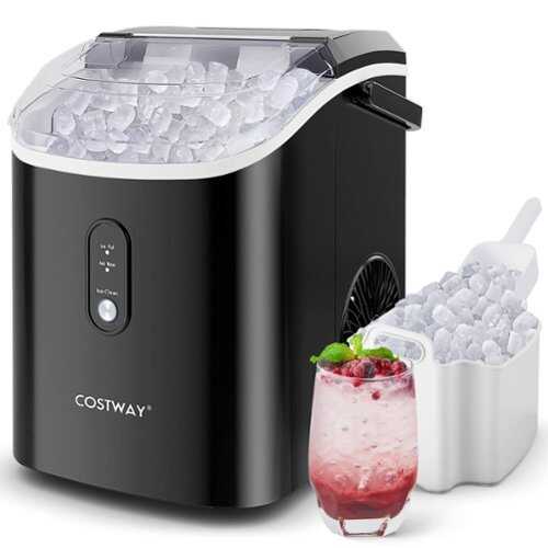 Rent to own Costway Countertop Ice Maker with Soft Chewable Pellet Ice  Ready in 6 Mins Black - Black