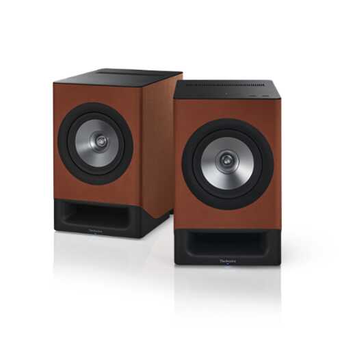 Rent to own Technics - Premium Class Hi-Res 200W Wireless Bookshelf Networking Speakers - Terracotta Brown